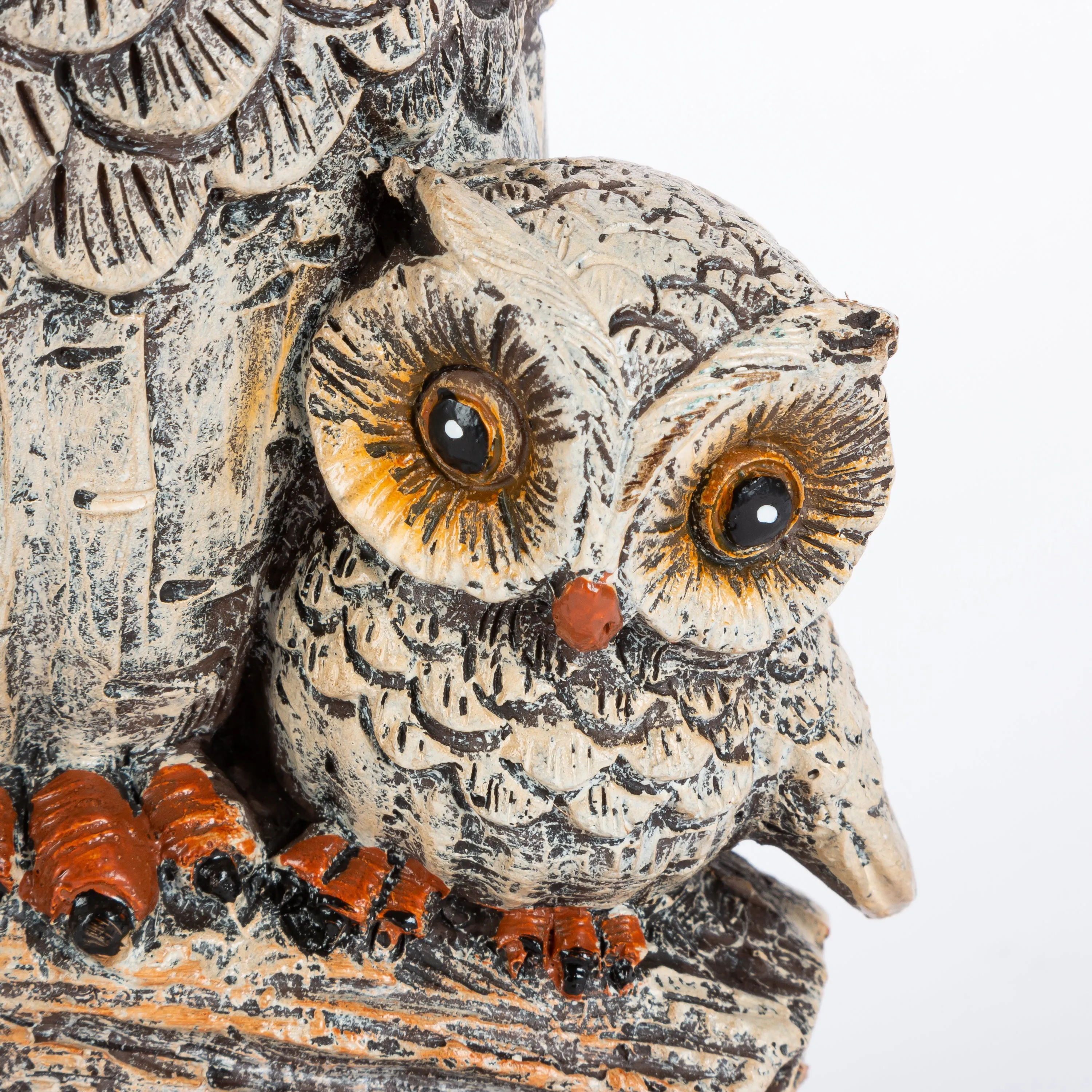 11.5 in. Solar Powered Resin Owl Statue