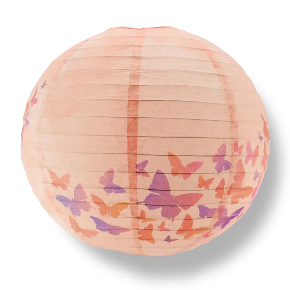 12 PACK | 14" Artisan Print Butterfly Daydreams Paper Lantern, Design by Esper