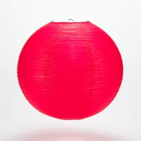 12" Red Fine Line Premium Even Ribbing Paper Lantern, Extra Sturdy