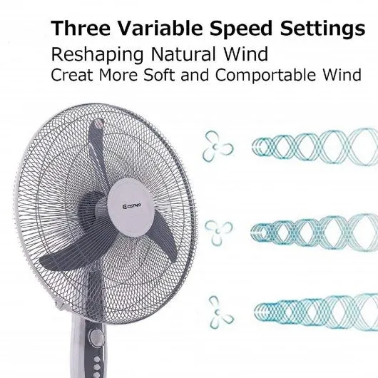 18" Oscillating Standing Floor Fan