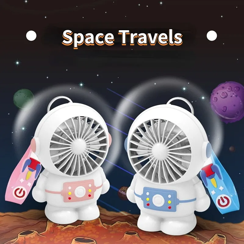 2022 New Astronaut Mini USB Charging Small Fan Astronaut Portable Handheld Fan Travel Fan Panda Fan