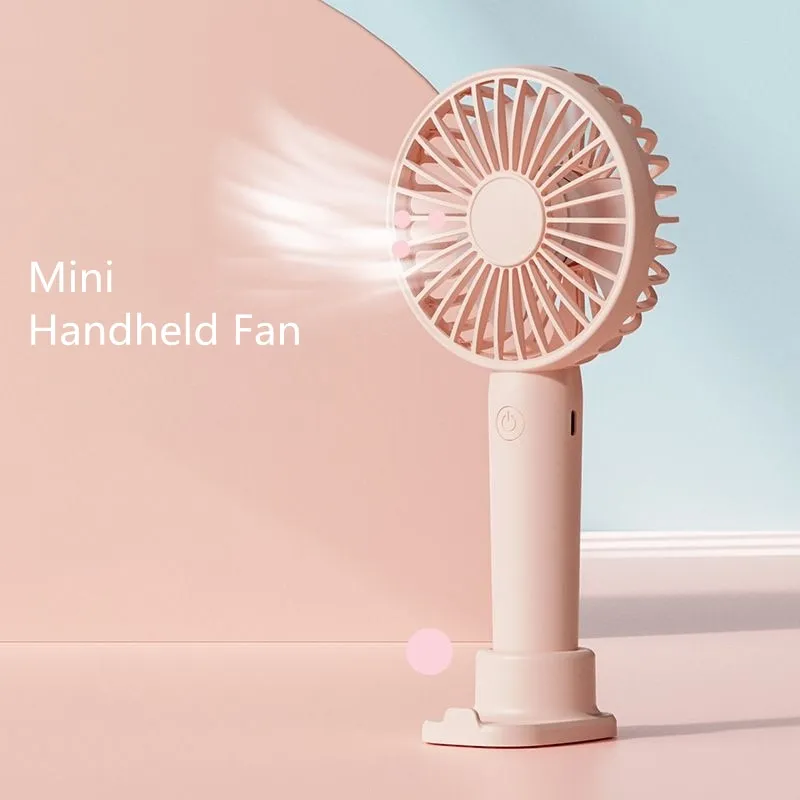 2023 New Portable Fan 2000mAh Rechargeable Handheld Fan Mini Usb Fan for Camping Mini Portable Air C