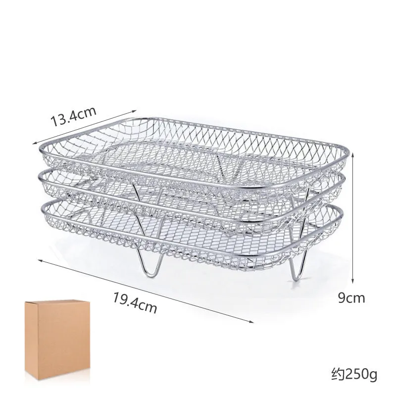 3-Layer 304 Stainless Steel Air Fryer Grill Rack