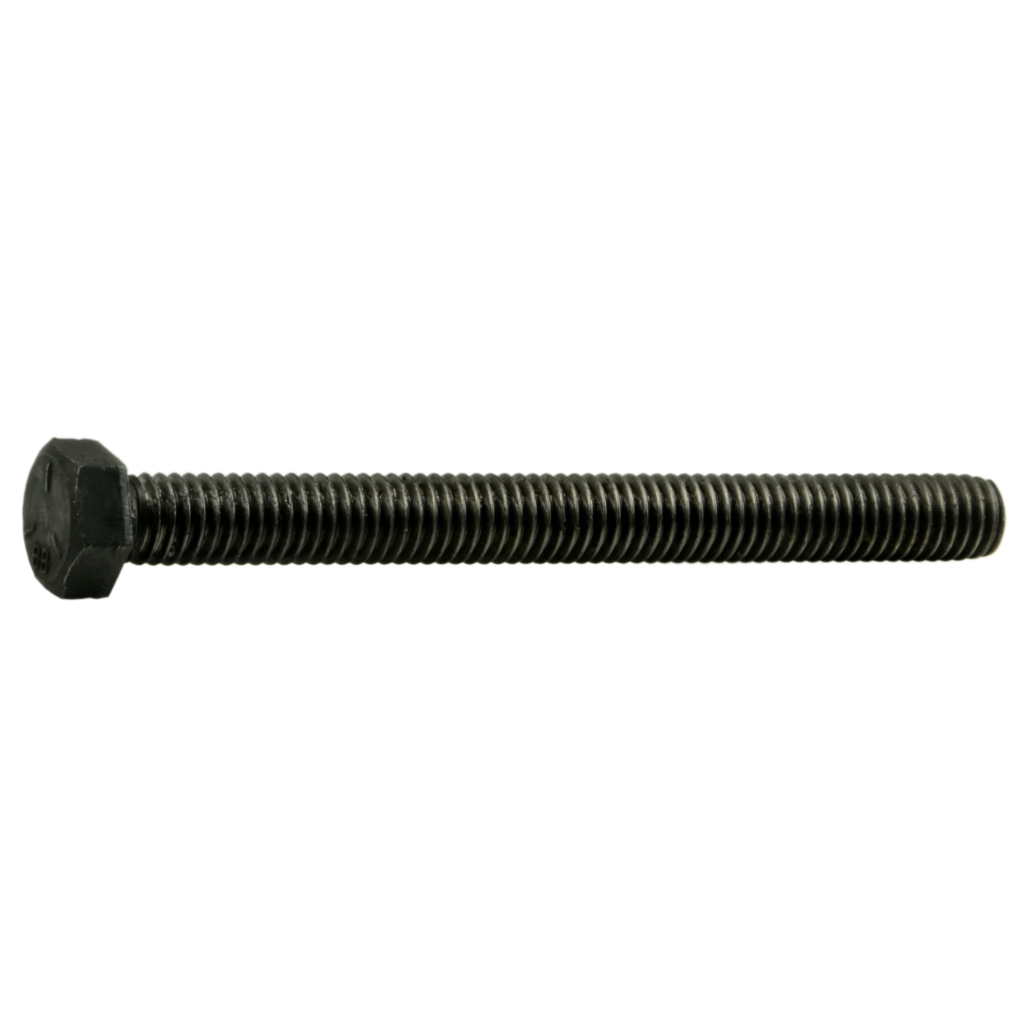 3/8"-16 x 4" Plain Grade 5 Steel Left Hand Thread Hex Cap Screws (2 pcs.)