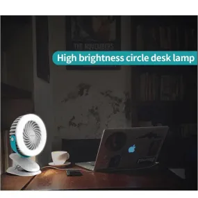 4-Inches Rechargeable Mini LED Clip Desk Fan With 3-Speed FS-809