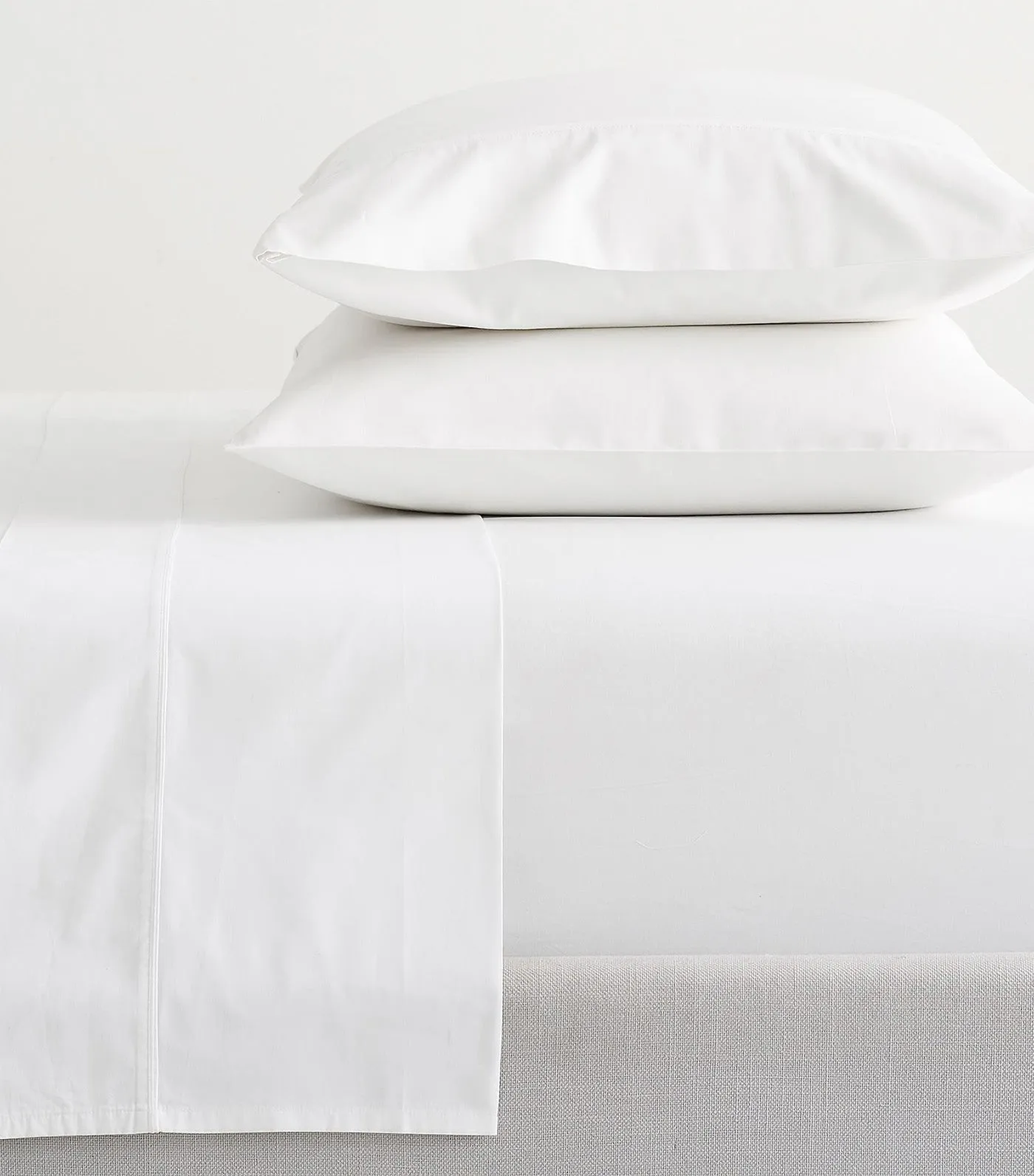 400-Thread-Count Organic Percale Sheet Set White - California King