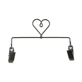 6in Heart Clip Holder Charcoal