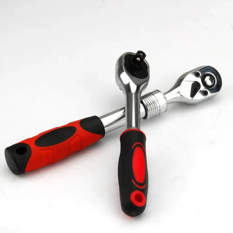 72teeth 1/4" 3/8" 1/2" adjustable extension ratchet handle wrench long rotating telescopic socket ratchet wrench spanner