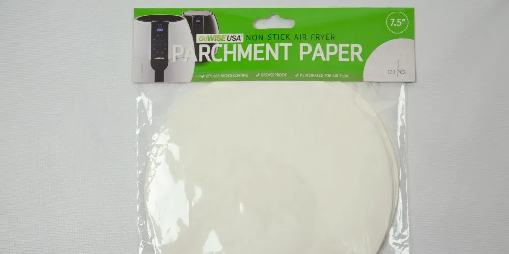 9" Perforated Parchment Non-Stick Air Fryer Liners - 100 Pieces