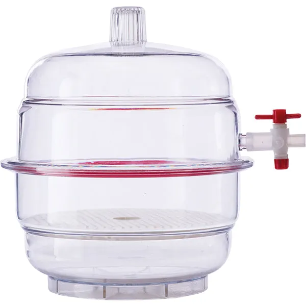 Abdos Vacuum Desiccator Polycarbonate (PC)/Polycarbonate (PC) (Plate Diameter 200mm), 1/EA