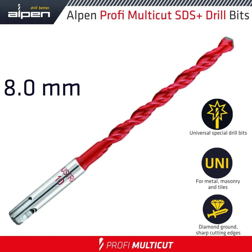 ALPEN PROFI MULTICUT SDS DRILL BIT 8 X 110MM ALP50908