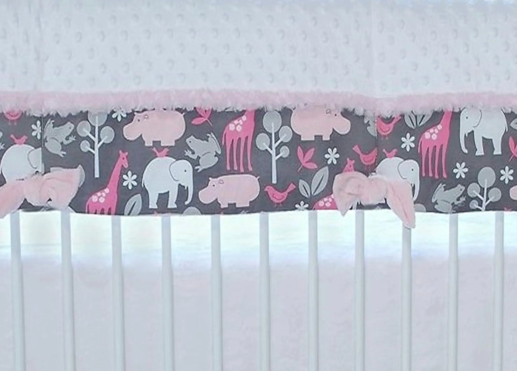 Animal Cookies Pink 4 Piece Crib Bedding Set