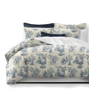 Archamps Toile Blue Bedding