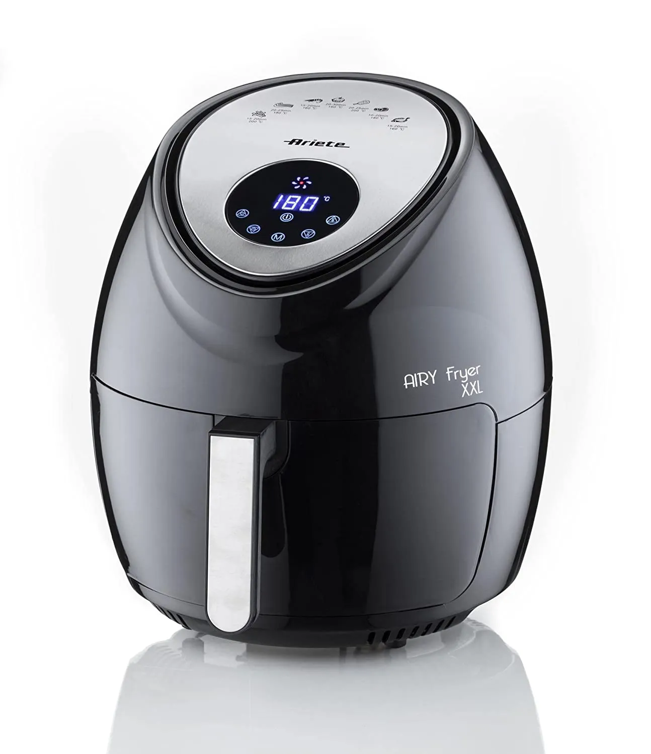 Ariete 4618 Airy Fryer XXL, Air Fryer, 5.5 Liters, Fries Without Oil 2.5 kg of Chips, 1800 Watt, Black [Energy Class A]