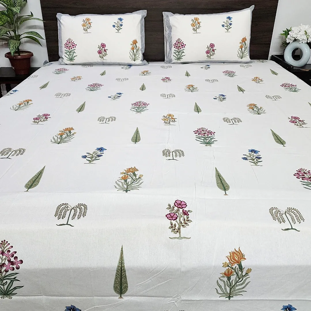 Artistic Nature - Blockprint Bedsheet