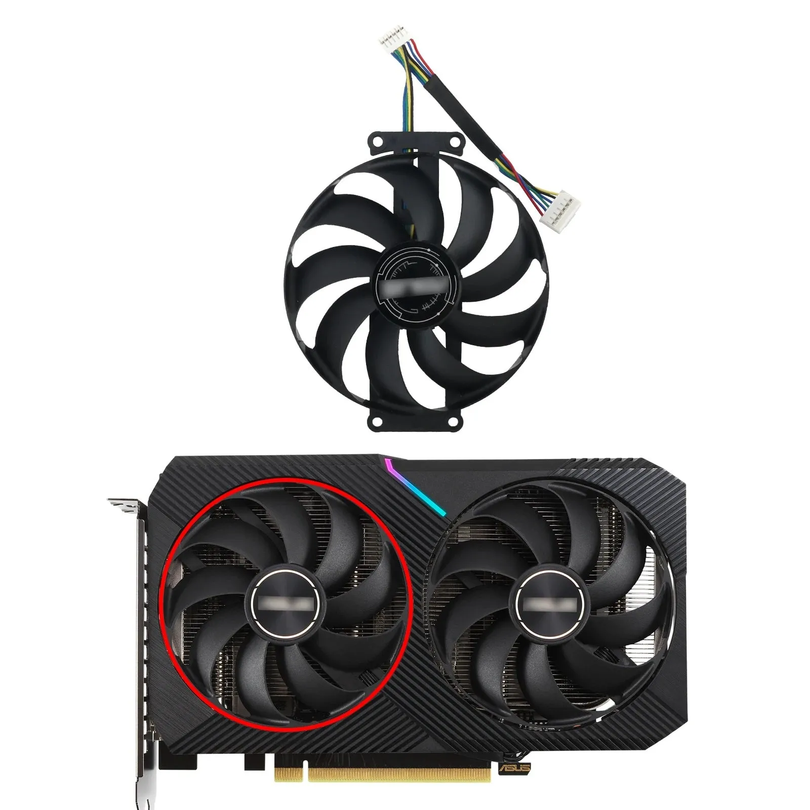 ASUS Dual GeForce RTX 2060, 2070 MINI GPU Fan Replacement