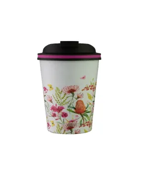 Avanti Go Cup Double Wall Insulated Cup - Australian Natives White - 280ml