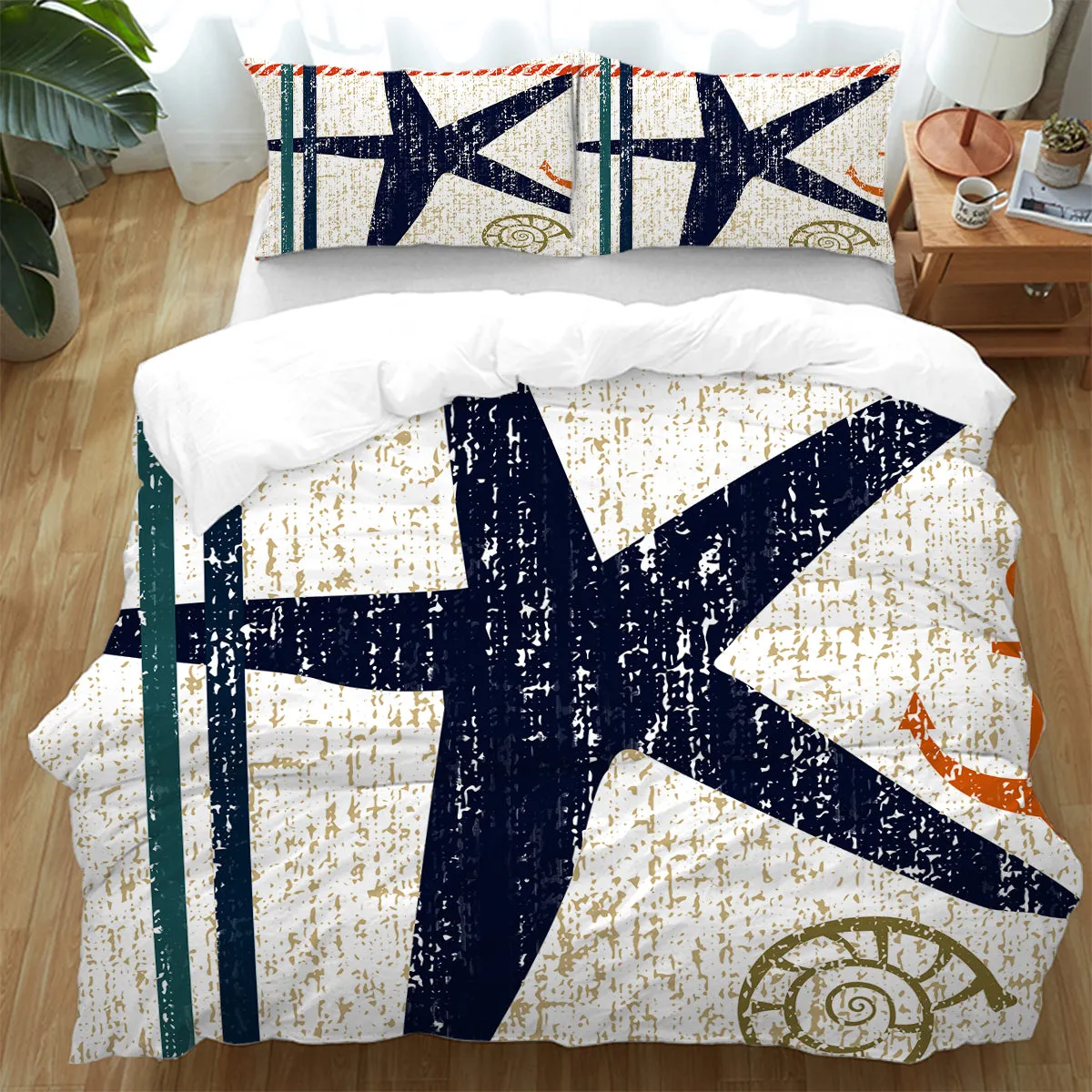 Beachy Starfish Duvet Cover Set