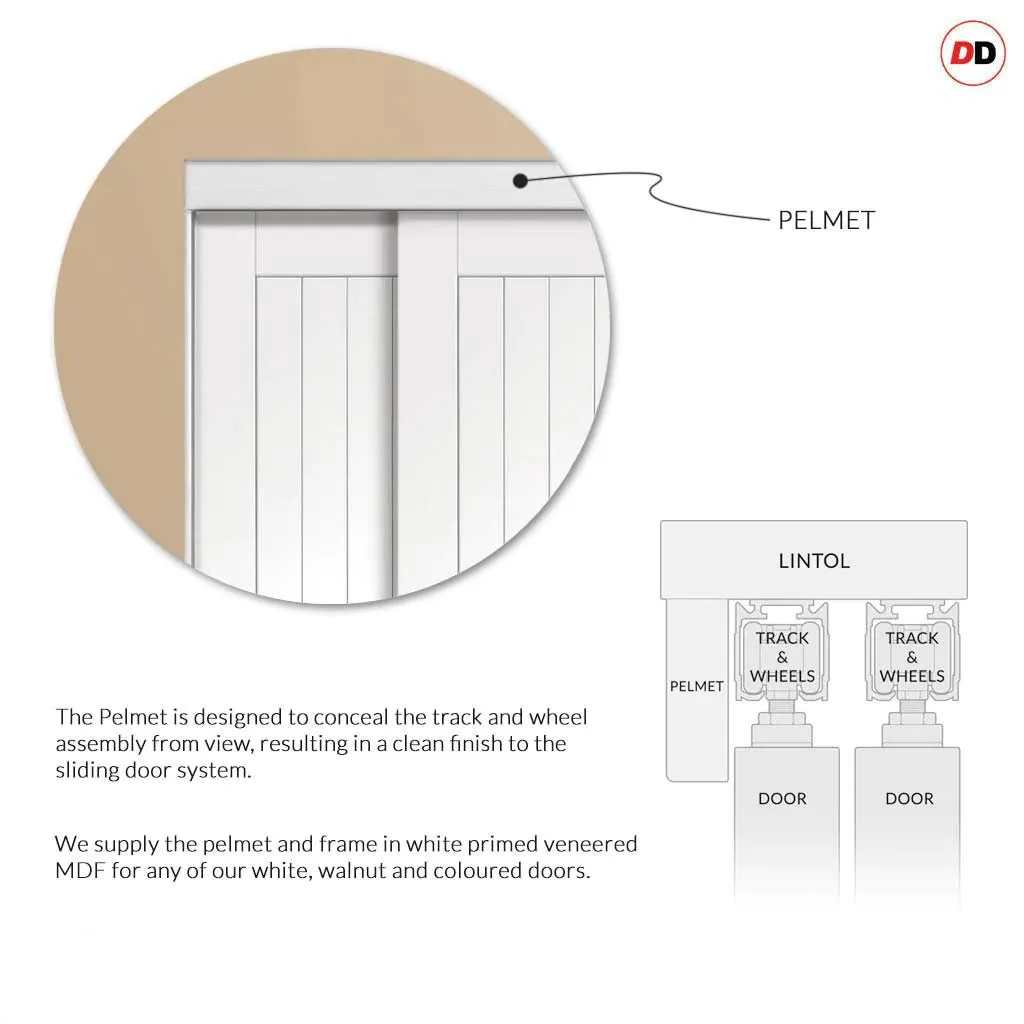 Bespoke DX 1930's Glazed 3 Door Maximal Wardrobe and Frame Kit - White Primed