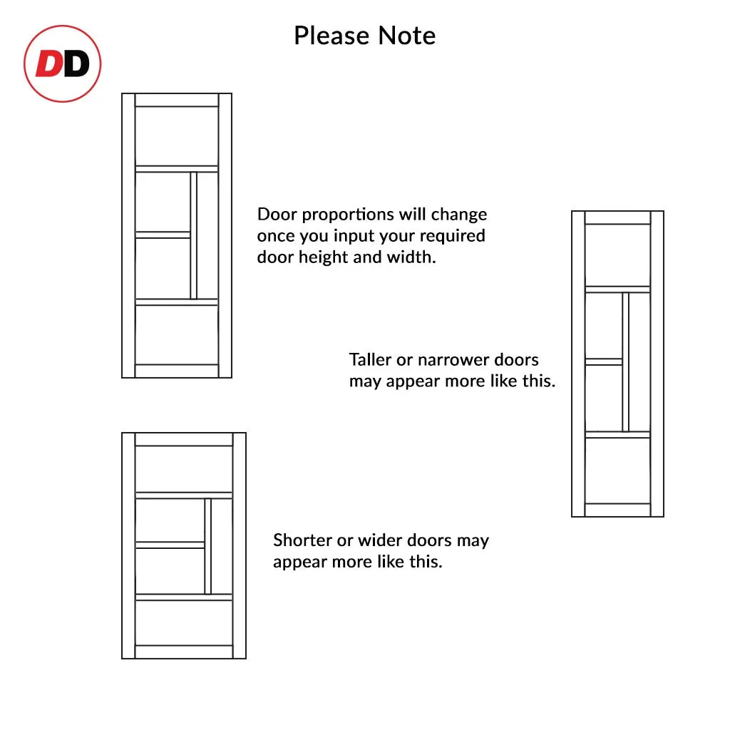 Bespoke Handmade Eco-Urban® Boston 4 Pane Double Absolute Evokit Pocket Door DD6311G - Clear Glass - Colour Options