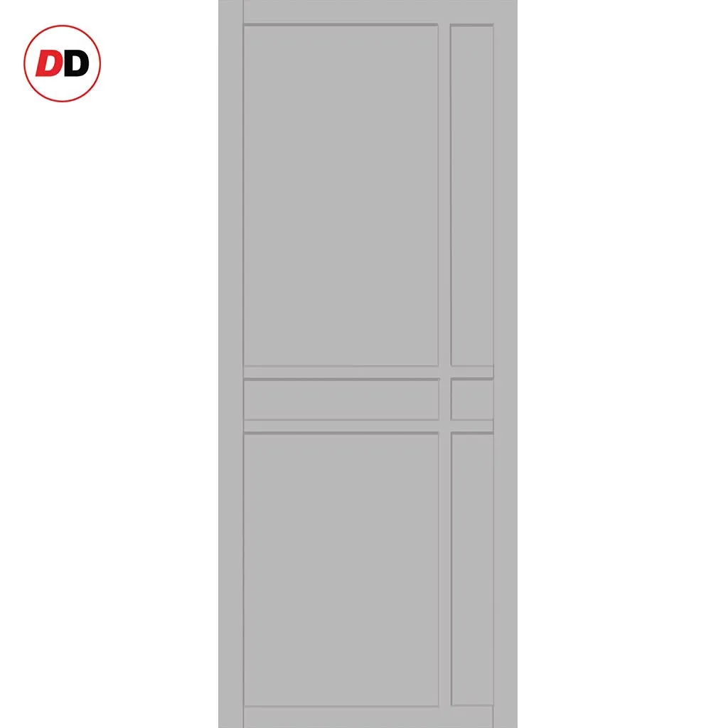 Bespoke Handmade Eco-Urban® Glasgow 6 Panel Double Evokit Pocket Door DD6314 - Colour Options