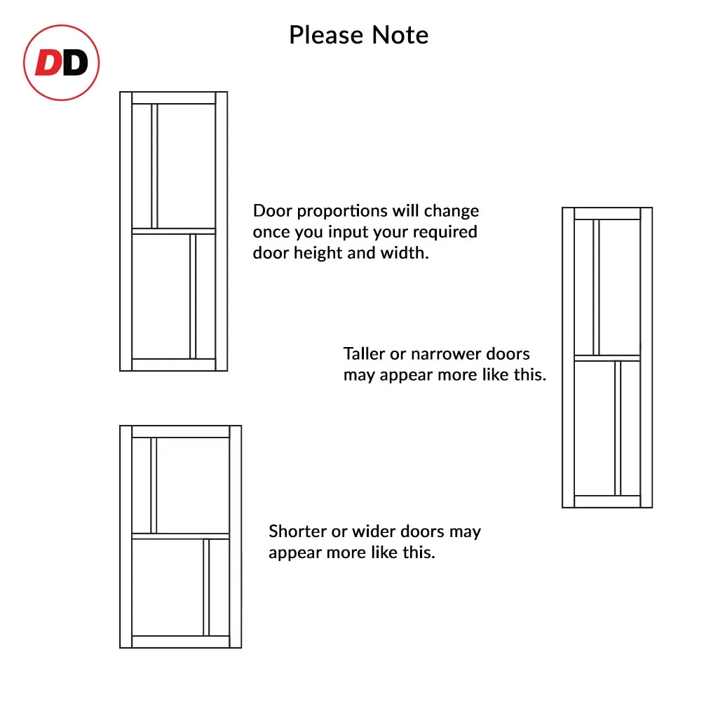 Bespoke Handmade Eco-Urban® Hampton 4 Pane Double Evokit Pocket Door DD6413SG Frosted Glass - Colour Options