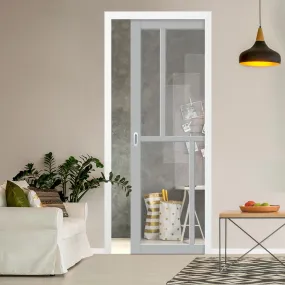 Bespoke Handmade Eco-Urban® Hampton 4 Pane Single Evokit Pocket Door DD6413G Clear Glass - Colour Options