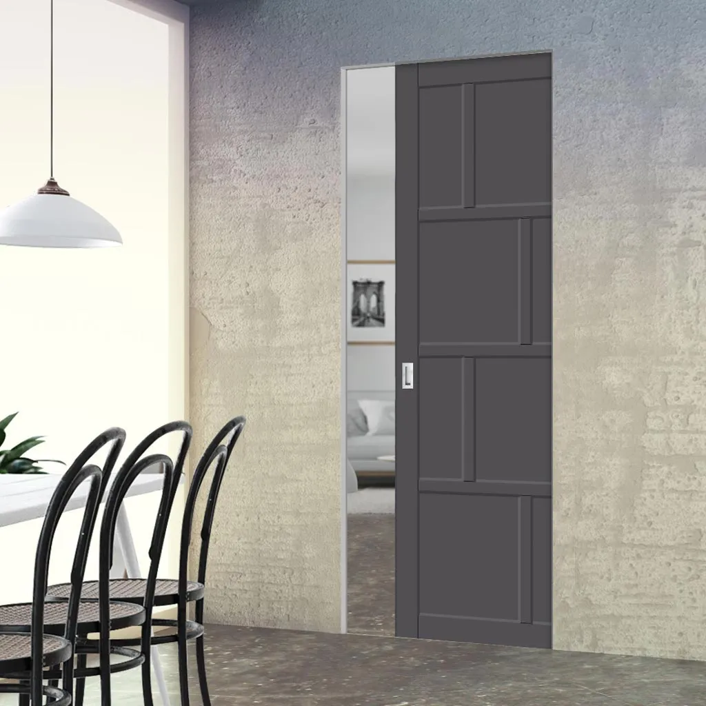 Bespoke Handmade Eco-Urban® Kochi 8 Panel Single Absolute Evokit Pocket Door DD6415 - Colour Options