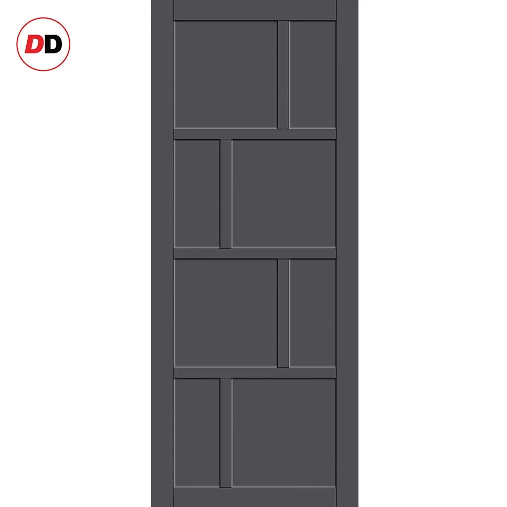 Bespoke Handmade Eco-Urban® Kochi 8 Panel Single Absolute Evokit Pocket Door DD6415 - Colour Options