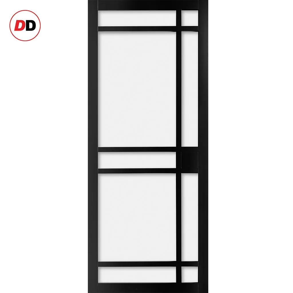 Bespoke Handmade Eco-Urban® Leith 9 Pane Double Absolute Evokit Pocket Door DD6316SG - Frosted Glass - Colour Options