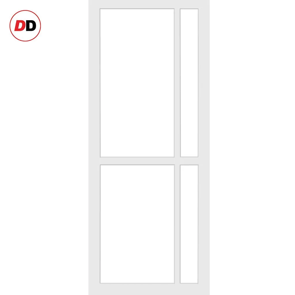 Bespoke Handmade Eco-Urban® Marfa 4 Pane Single Evokit Pocket Door DD6313G - Clear Glass - Colour Options