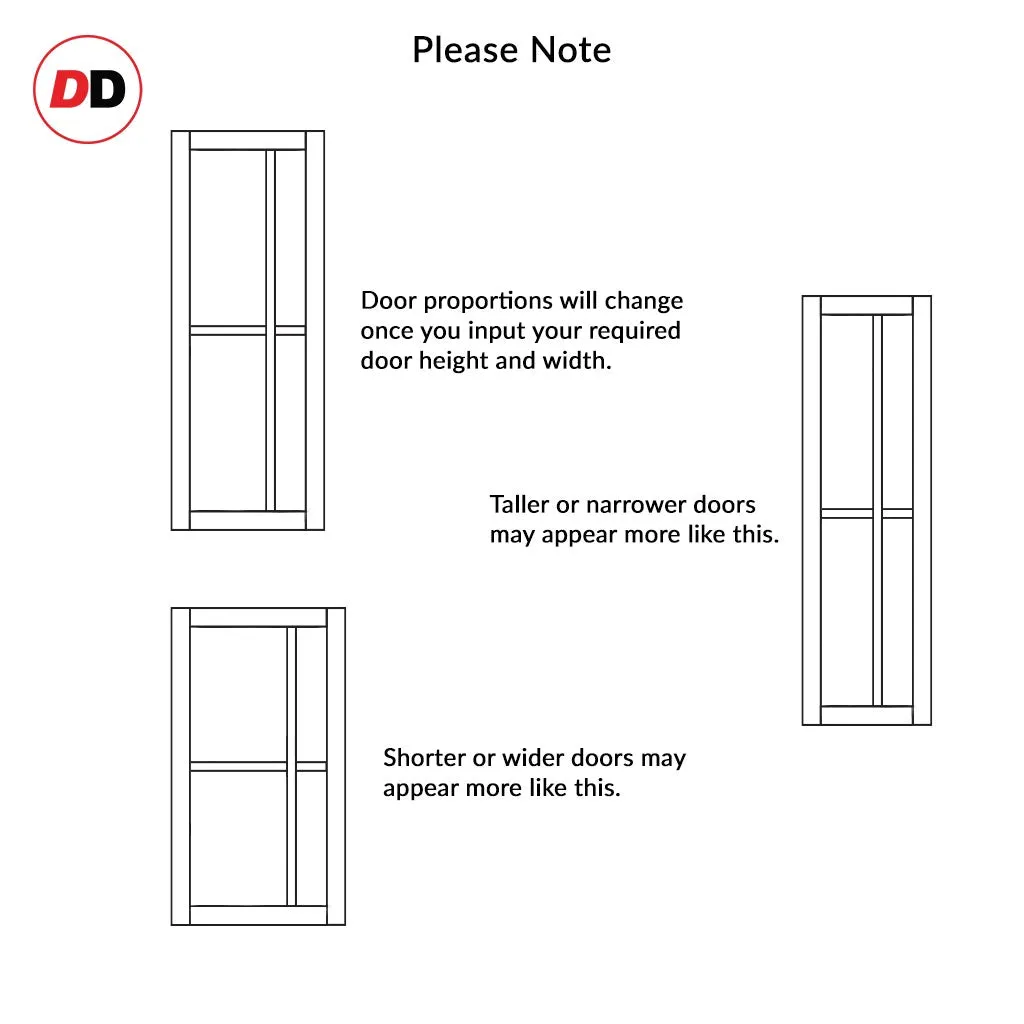 Bespoke Handmade Eco-Urban® Marfa 4 Pane Single Evokit Pocket Door DD6313G - Clear Glass - Colour Options