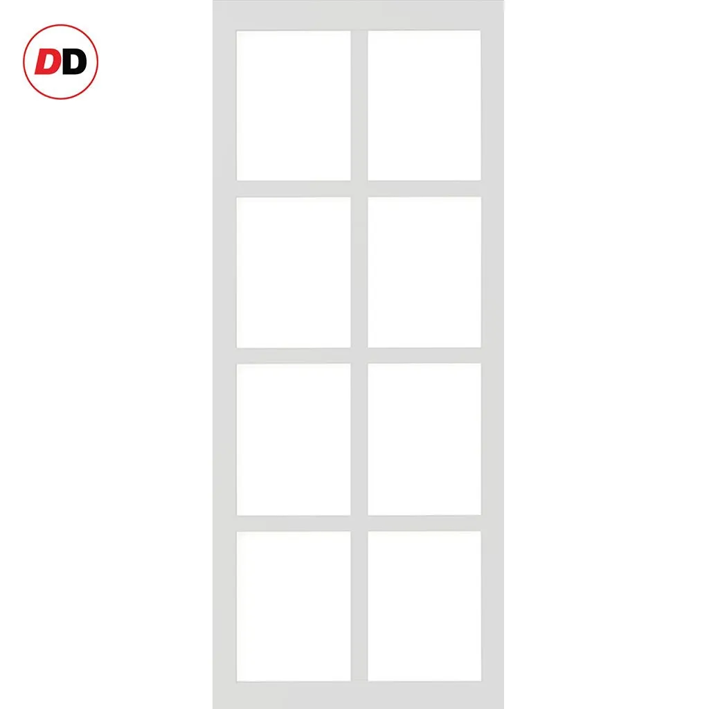 Bespoke Handmade Eco-Urban® Perth 8 Pane Single Evokit Pocket Door DD6318G - Clear Glass - Colour Options