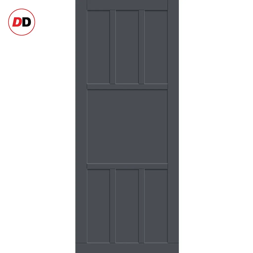 Bespoke Handmade Eco-Urban® Queensland 7 Panel Single Absolute Evokit Pocket Door DD6424 - Colour Options