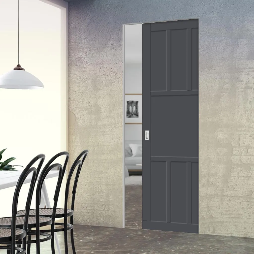 Bespoke Handmade Eco-Urban® Queensland 7 Panel Single Absolute Evokit Pocket Door DD6424 - Colour Options