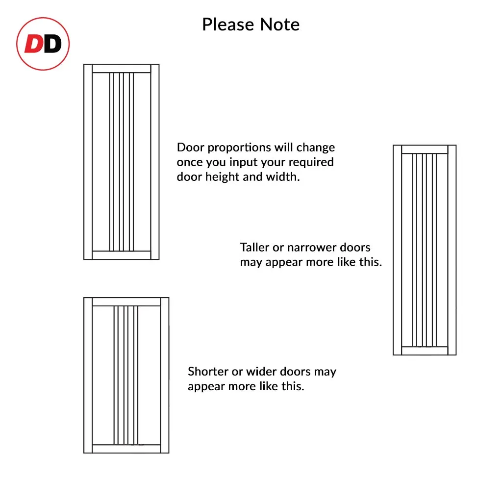 Bespoke Handmade Eco-Urban® Skye 4 Panel Double Absolute Evokit Pocket Door DD6435 - Colour Options