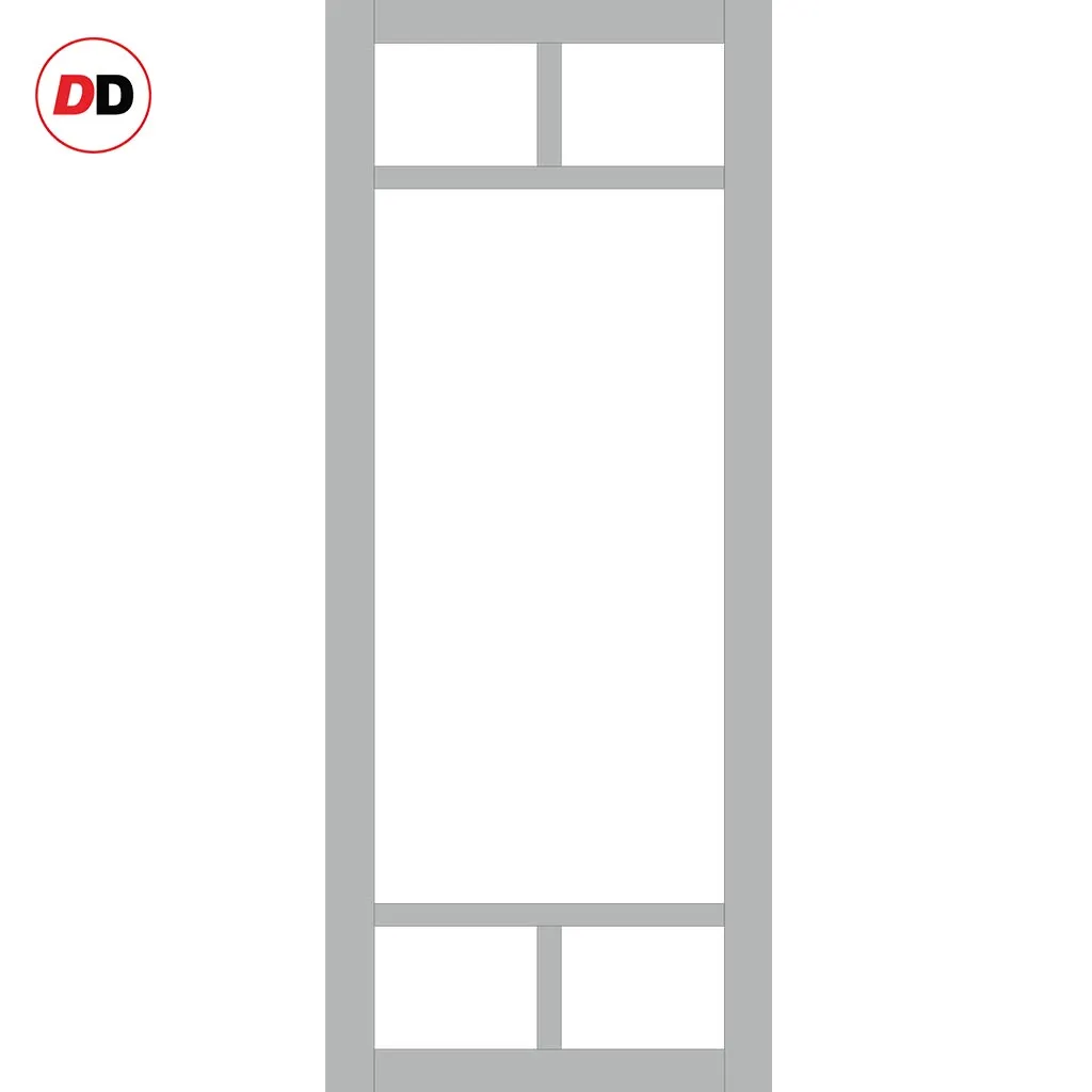 Bespoke Handmade Eco-Urban® Sydney 5 Pane Single Absolute Evokit Pocket Door DD6417G Clear Glass - Colour Options