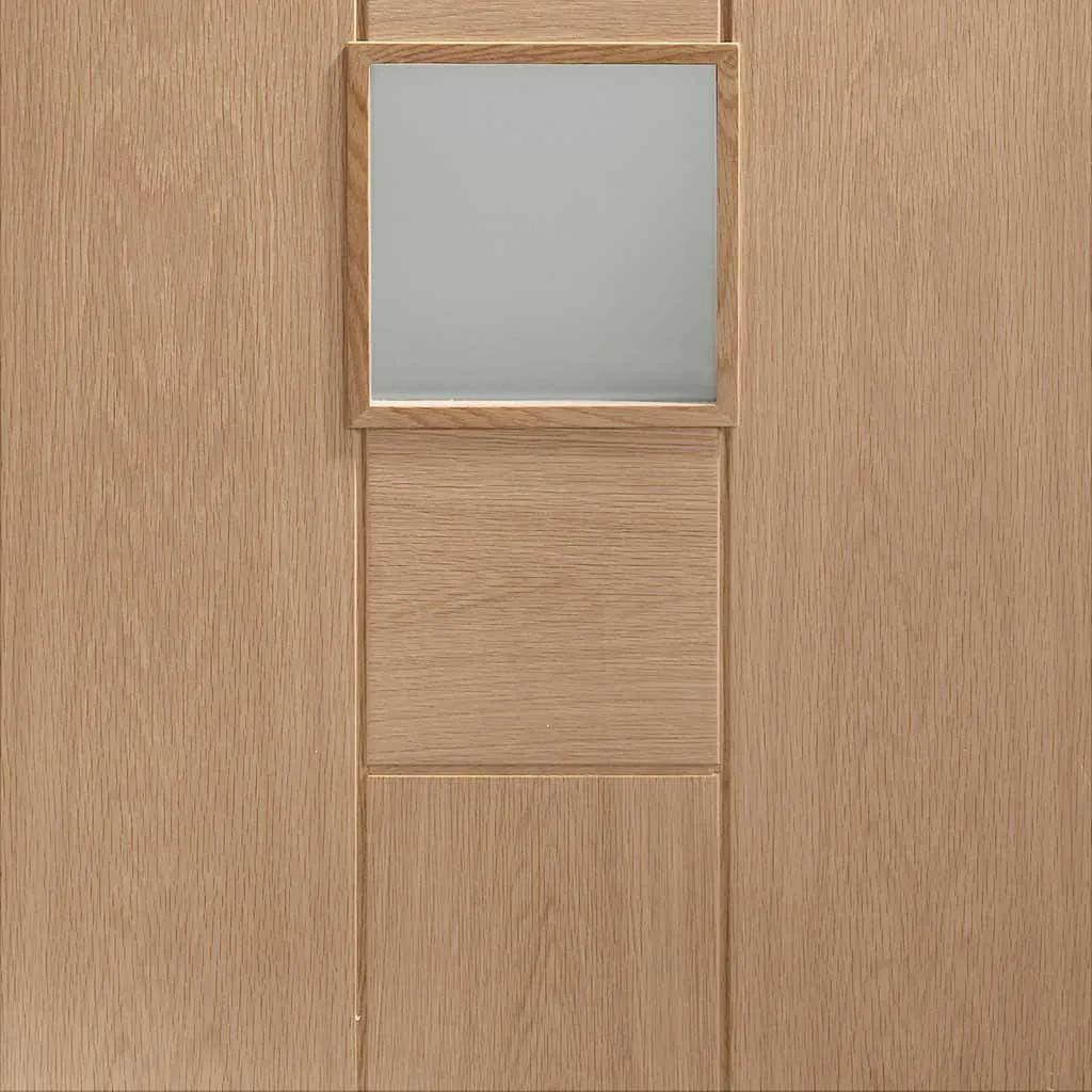 Bespoke Messina Oak Glazed 4 Door Maximal Wardrobe and Frame Kit