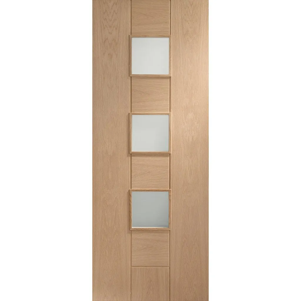 Bespoke Messina Oak Glazed 4 Door Maximal Wardrobe and Frame Kit