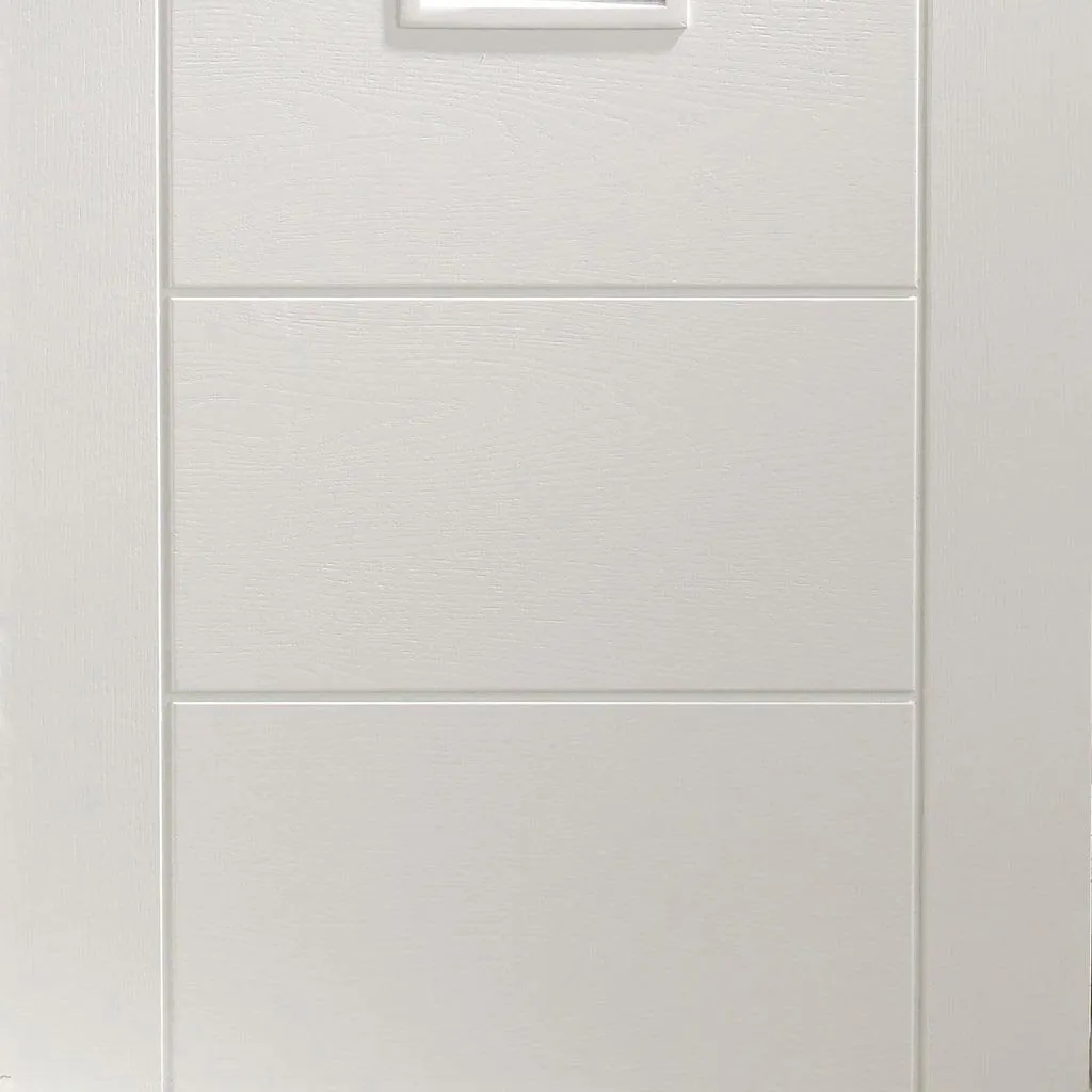 Bespoke Palermo Glazed 2 Door Maximal Wardrobe and Frame Kit - White Primed - White Primed