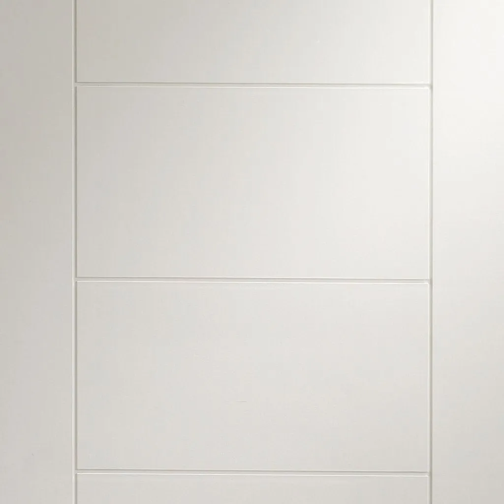 Bespoke Pass-Easi Palermo Flush - 2 Sliding Doors and Frame Kit - White Primed