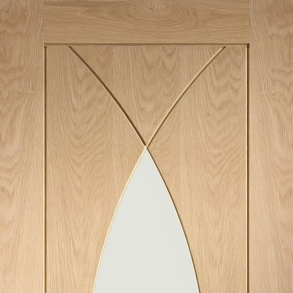 Bespoke Pesaro Oak Glazed Double Pocket Door