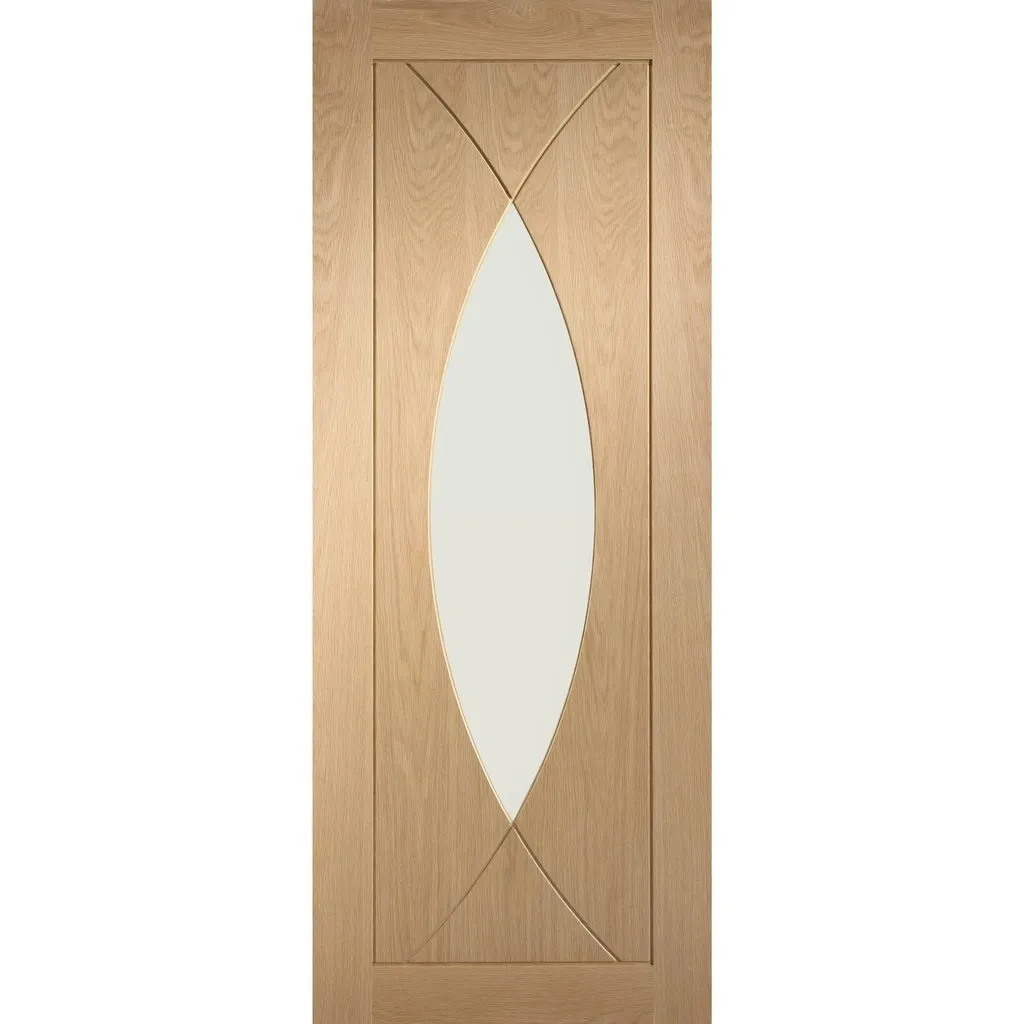 Bespoke Pesaro Oak Glazed Double Pocket Door