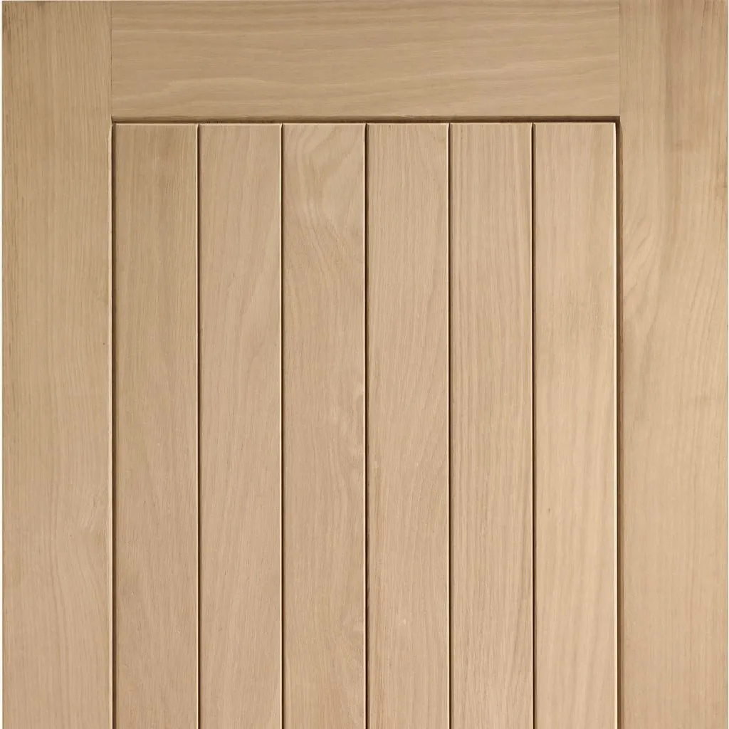 Bespoke Suffolk Oak Double Pocket Door - Vertical Lining - Prefinished