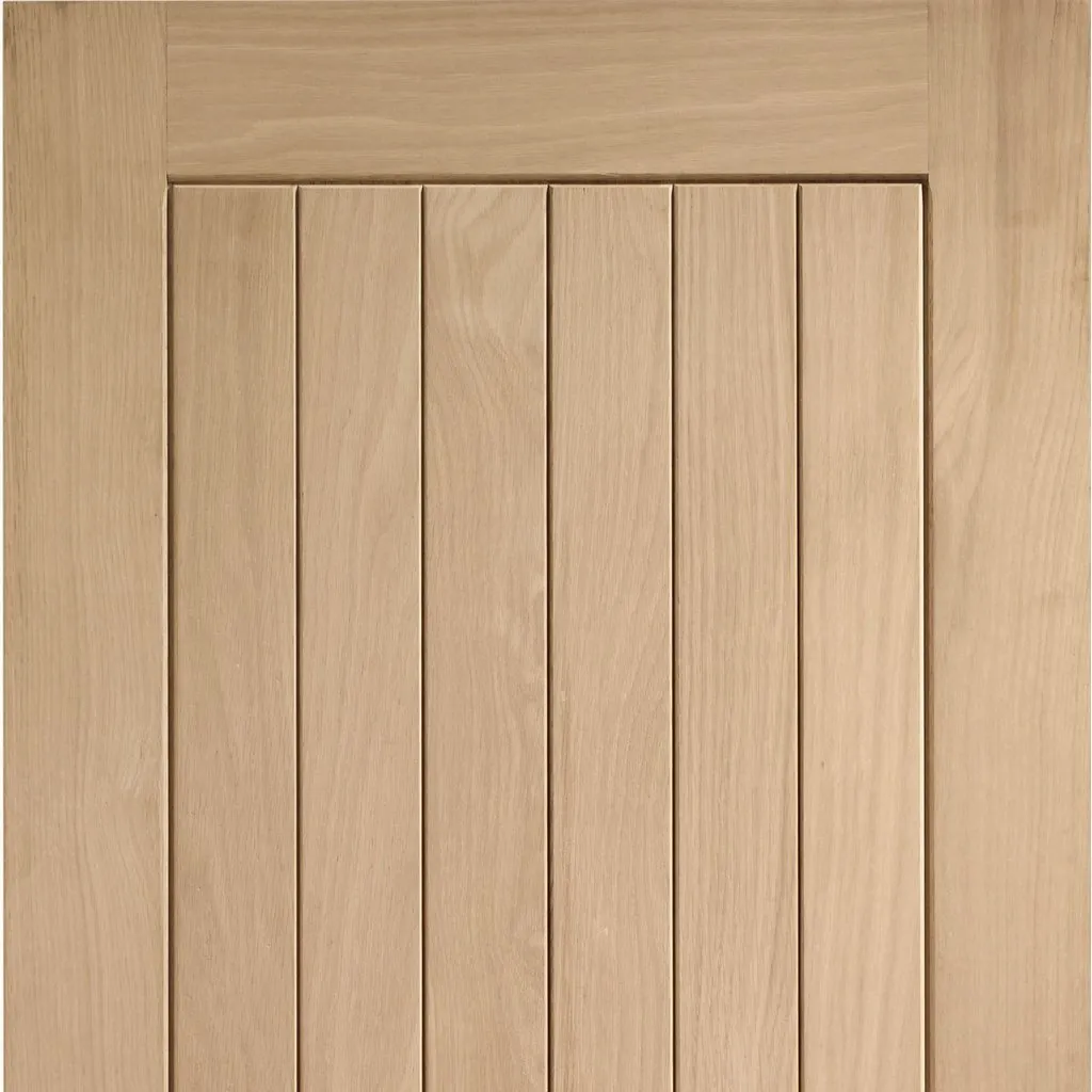 Bespoke Suffolk Oak Single Pocket Door - Vertical Lining - Prefinished