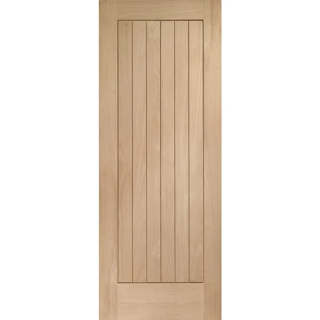 Bespoke Suffolk Oak Single Pocket Door - Vertical Lining - Prefinished