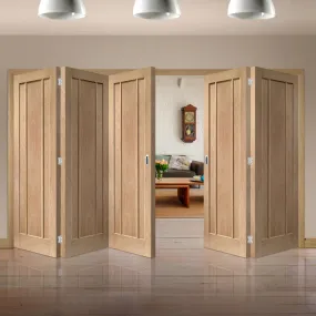 Bespoke Thrufold Worcester Oak 3 Panel Folding 3 2 Door - Prefinished