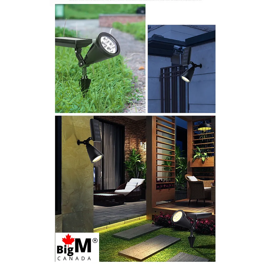 BigM Wireless RGB Color Changing Solar Spotlights for Landscaping