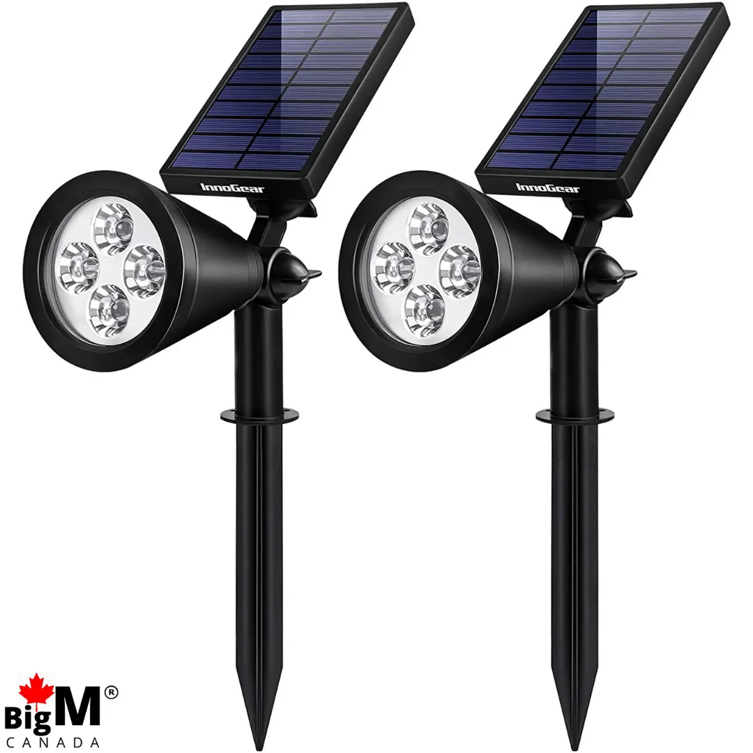 BigM Wireless RGB Color Changing Solar Spotlights for Landscaping