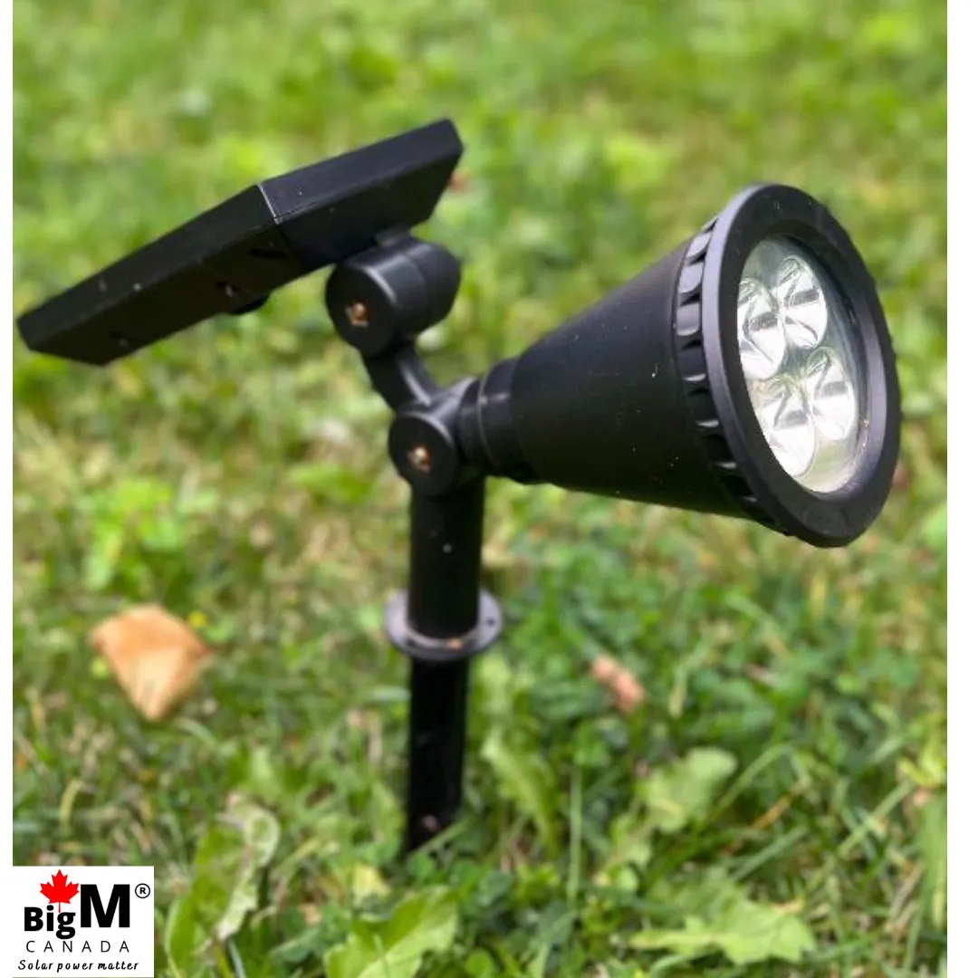 BigM Wireless RGB Color Changing Solar Spotlights for Landscaping